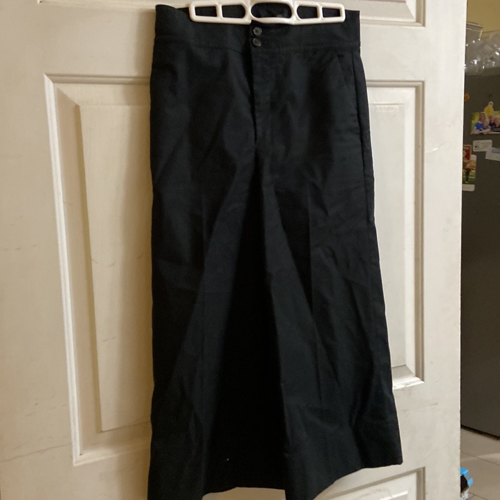 J. Crew wide leg high waist pants. Black  culotte trousers.